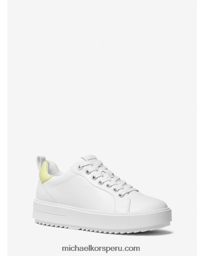 Z48V1704 Yuzu mujer Michael Kors zapatillas Emmett de piel