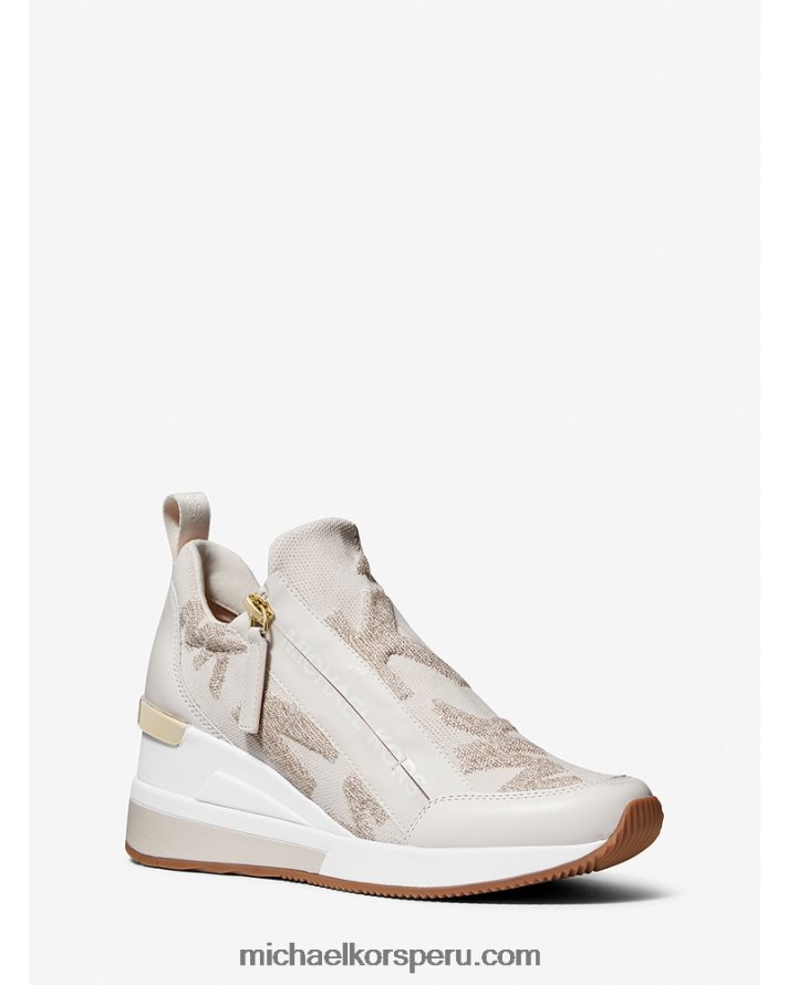 Z48V1708 oro pálido mujer Michael Kors tenis de punto elástico con logo willis