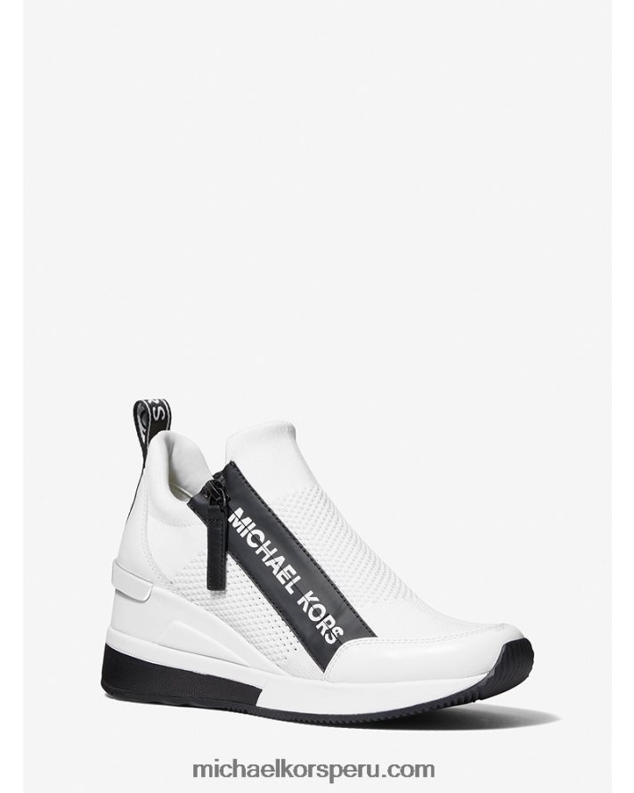 Z48V1712 Blanco óptico mujer Michael Kors tenis willis de punto elástico