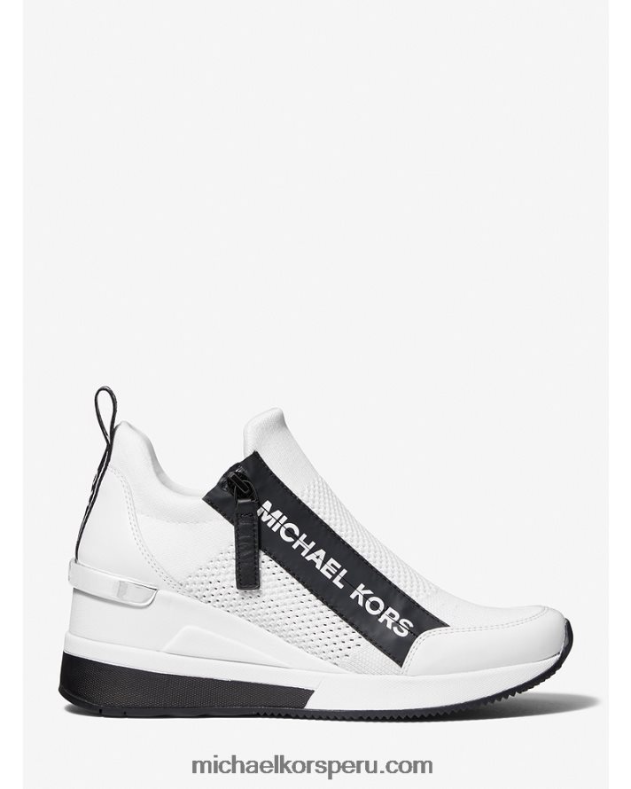 Z48V1712 Blanco óptico mujer Michael Kors tenis willis de punto elástico