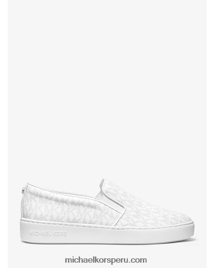 Z48V1767 brillante mujer Michael Kors tenis sin cordones con logo Keaton