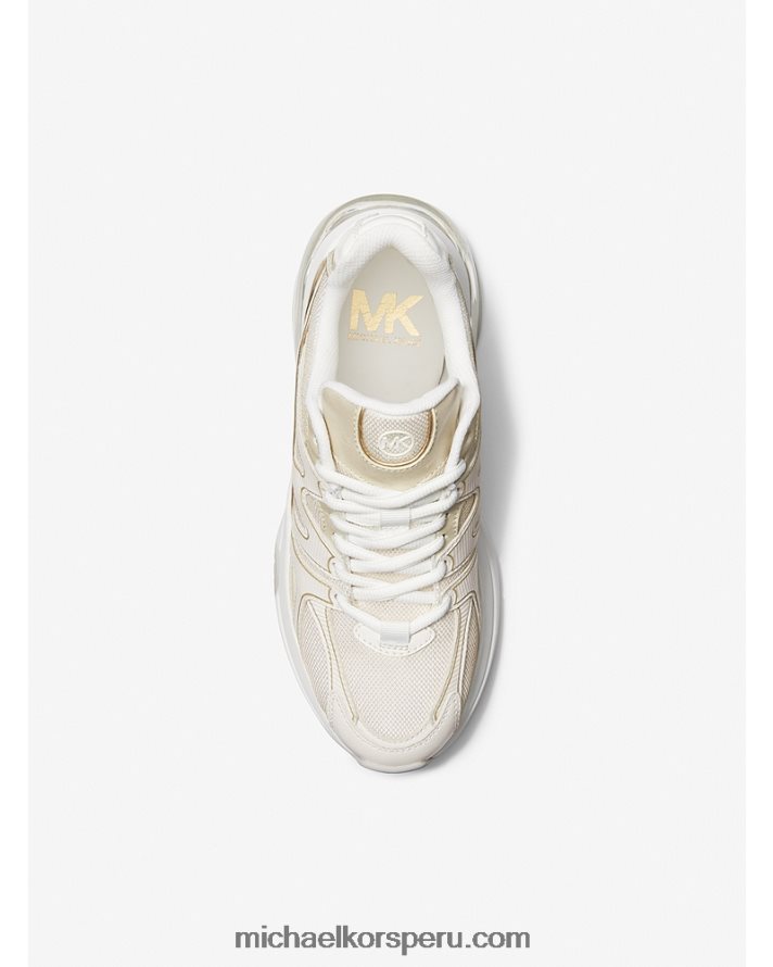 Z48V1779 pl oro multi mujer Michael Kors Deportivas kit extreme de piel metalizada y malla