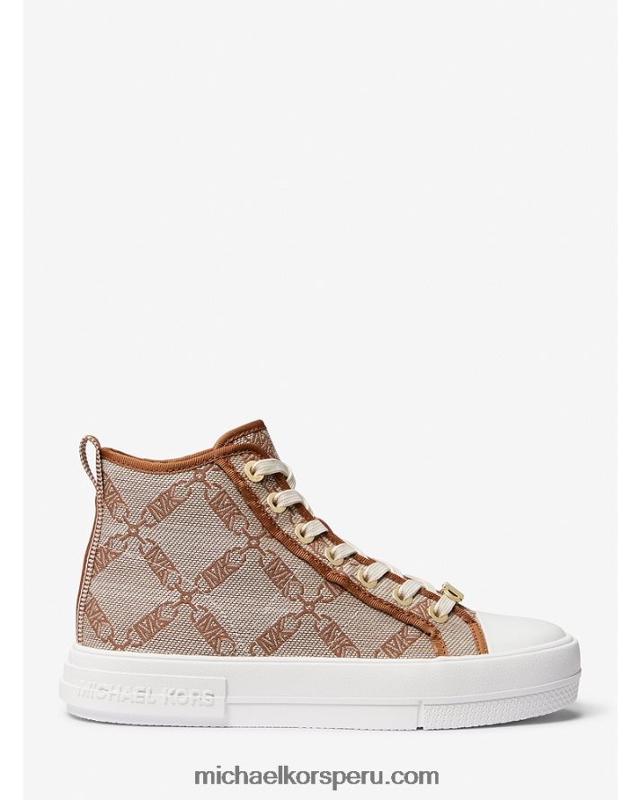 Z48V1781 natural/equipaje mujer Michael Kors zapatillas altas Evy Empire en jacquard con logo