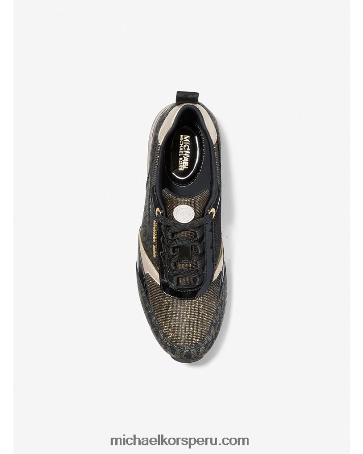 Z48V1799 oro pálido mujer Michael Kors zapatillas allie stride extreme metalizadas mixtas