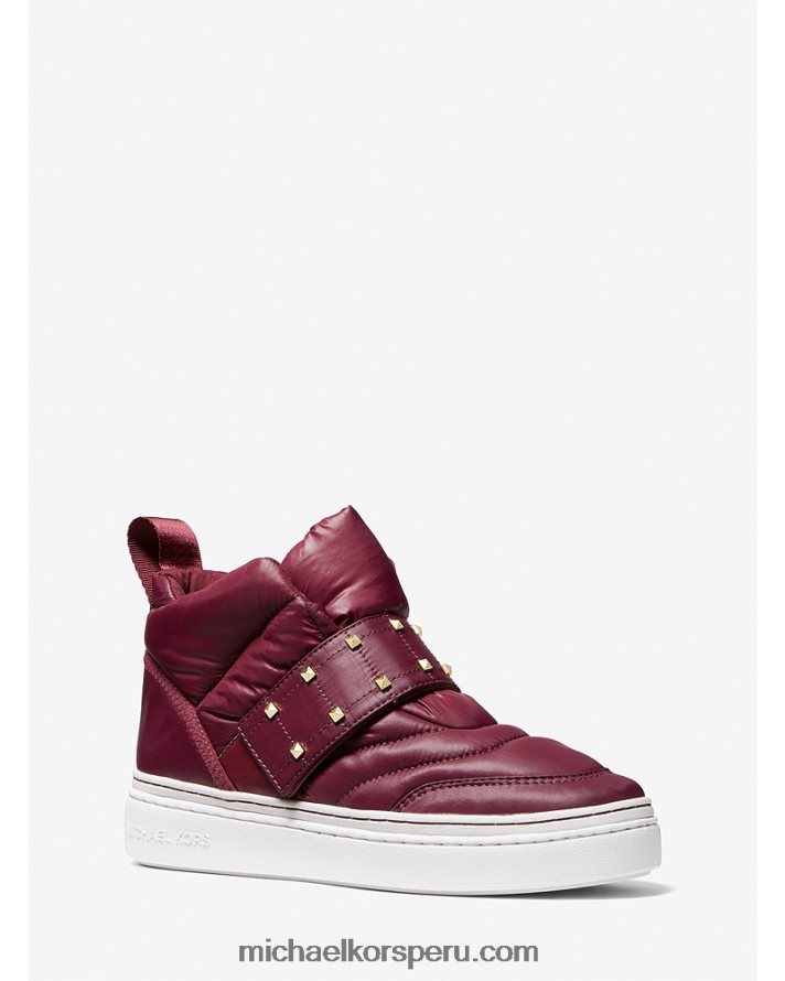 Z48V1813 baya oscura mujer Michael Kors tenis altos Stirling acolchados de poliéster reciclado