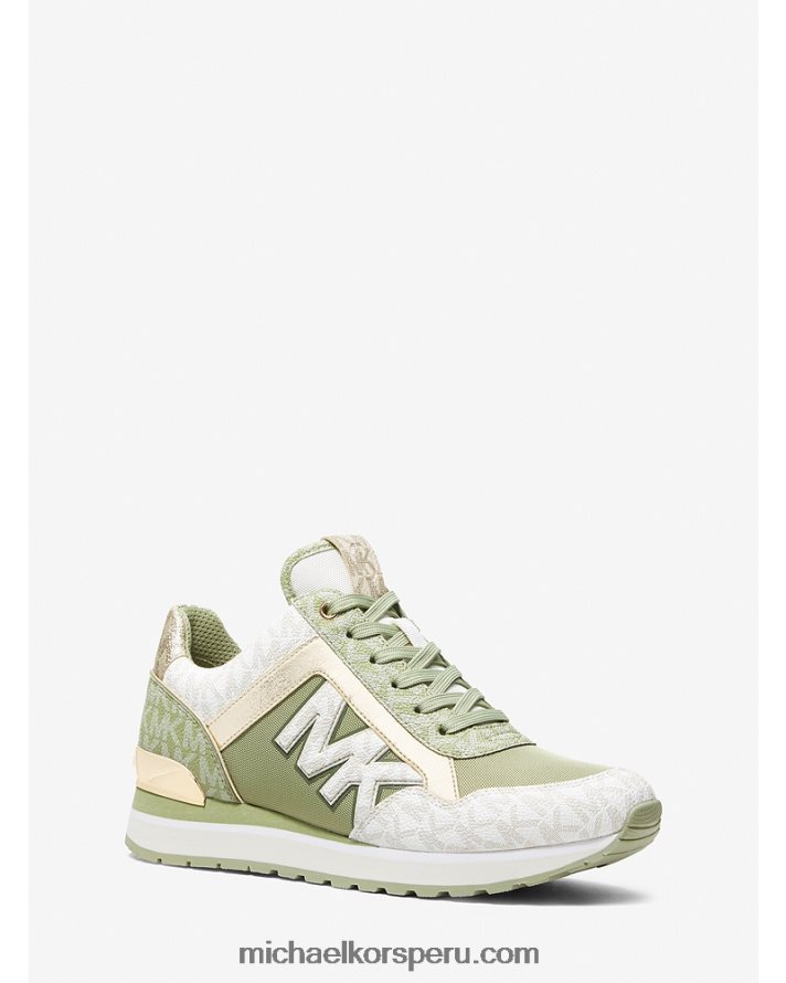 Z48V1818 lt sabio multi mujer Michael Kors zapatilla con logotipo de maddy y malla