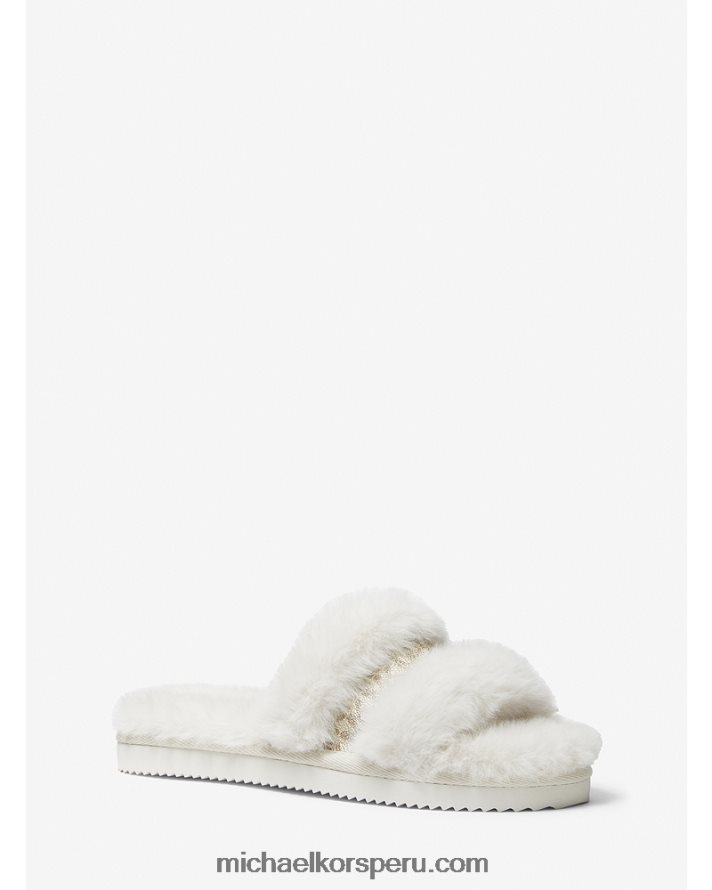 Z48V2337 crema mujer Michael Kors sandalias scarlett de piel sintética