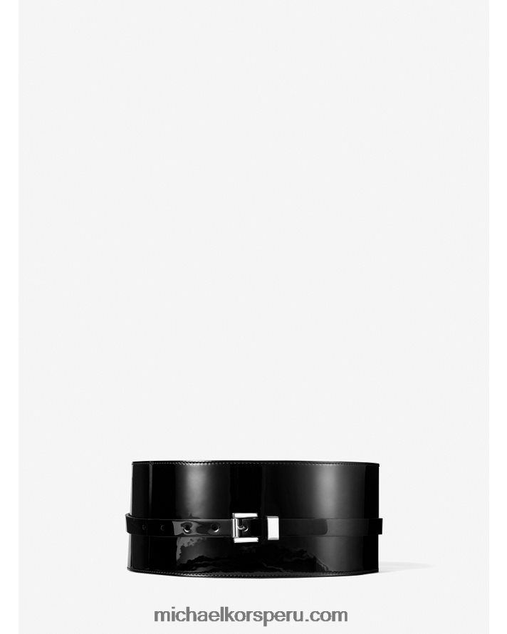 Z48V3911 negro unisexo Michael Kors cinturón colección charol