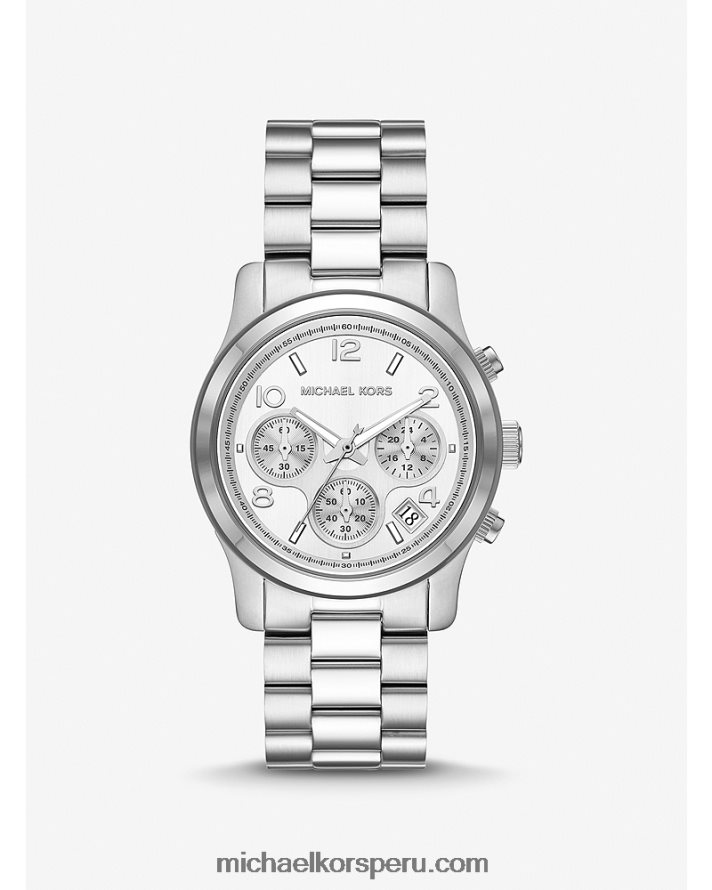Z48V3957 plata unisexo Michael Kors reloj de pista