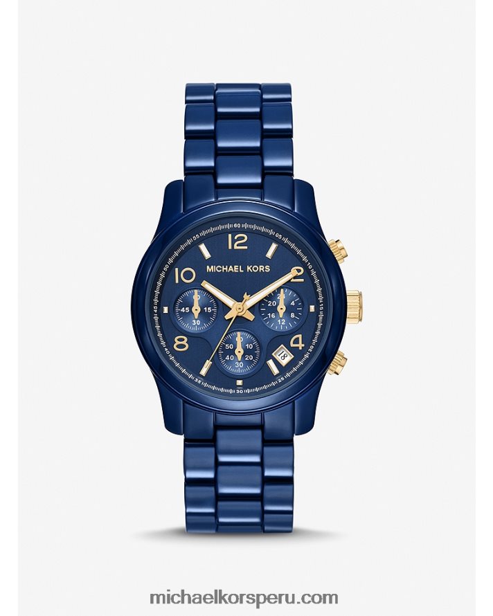 Z48V3959 azul unisexo Michael Kors reloj de pista