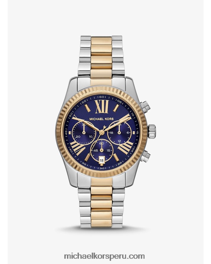 Z48V3974 Dos tonos unisexo Michael Kors reloj lexington