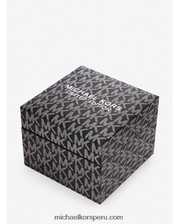 Z48V3983 plata unisexo Michael Kors reloj lennox pave de gran tamaño de edición limitada