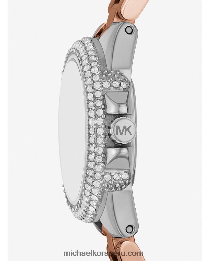 Z48V3984 plata unisexo Michael Kors mini reloj camille pave