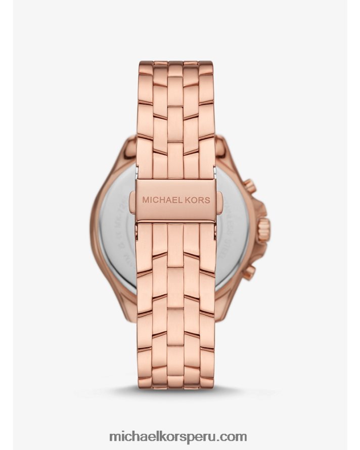 Z48V3998 oro rosa unisexo Michael Kors reloj piloto pavimentado extragrande