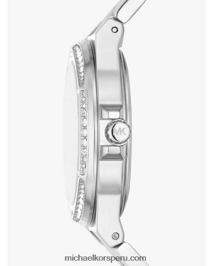Z48V4004 plata unisexo Michael Kors reloj lennox pave logo