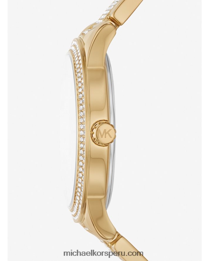 Z48V4022 oro unisexo Michael Kors reloj tibby pave oversize