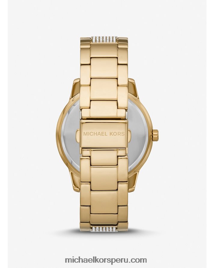 Z48V4022 oro unisexo Michael Kors reloj tibby pave oversize