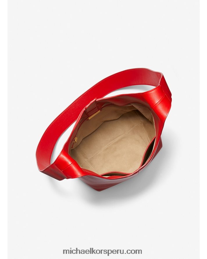 Z48V3766 amapola unisexo Michael Kors bolso hobo mediano colección dede de piel