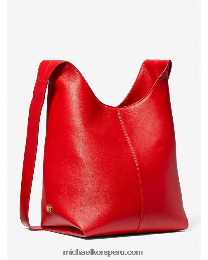 Z48V3766 amapola unisexo Michael Kors bolso hobo mediano colección dede de piel