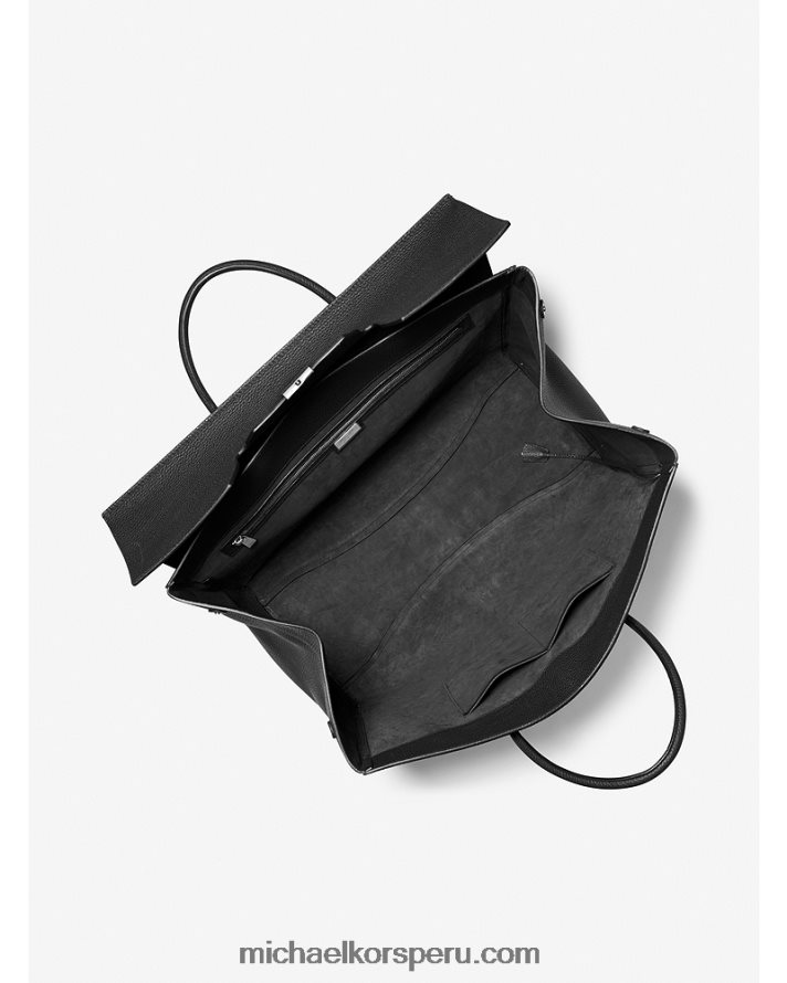 Z48V3769 negro unisexo Michael Kors bolso de fin de semana extragrande de la colección campbell de piel granulada