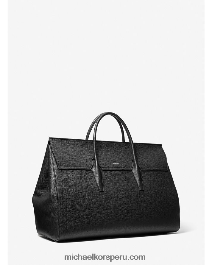 Z48V3769 negro unisexo Michael Kors bolso de fin de semana extragrande de la colección campbell de piel granulada