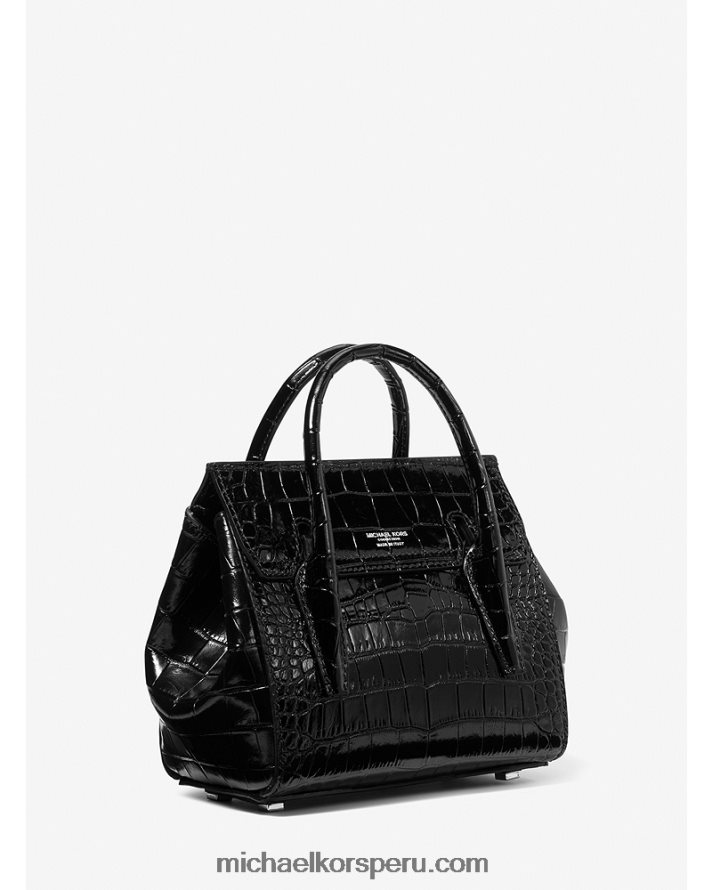 Z48V3795 negro unisexo Michael Kors bolso satchel mini collection campbell de piel grabada de cocodrilo