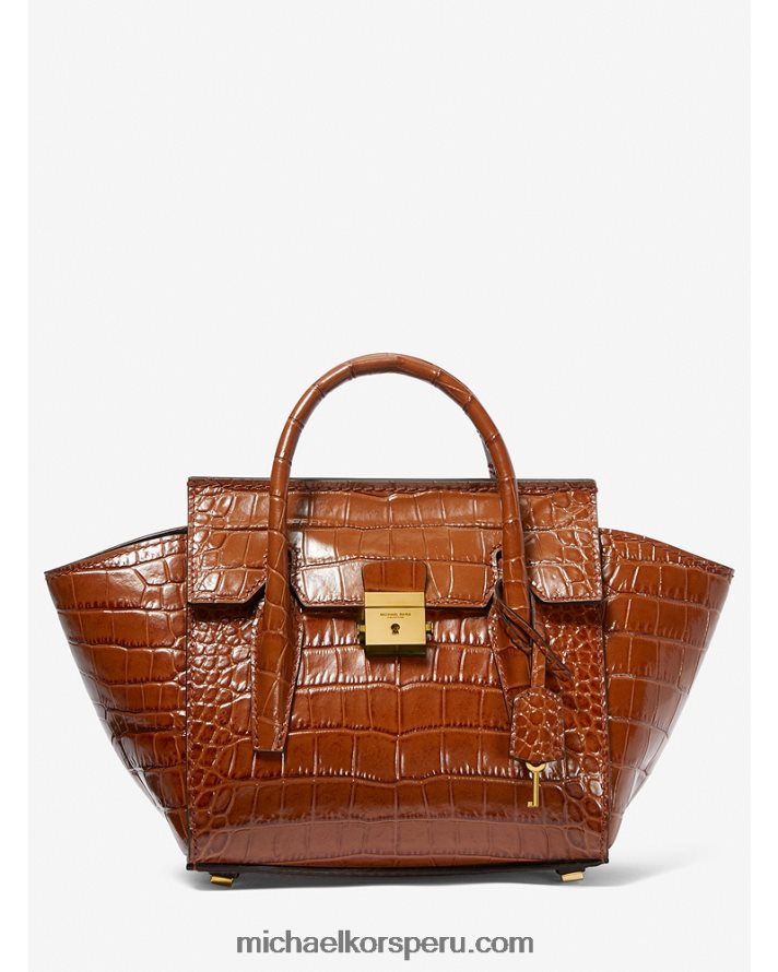 Z48V3800 vicuña unisexo Michael Kors bolso satchel mini collection campbell de piel grabada de cocodrilo