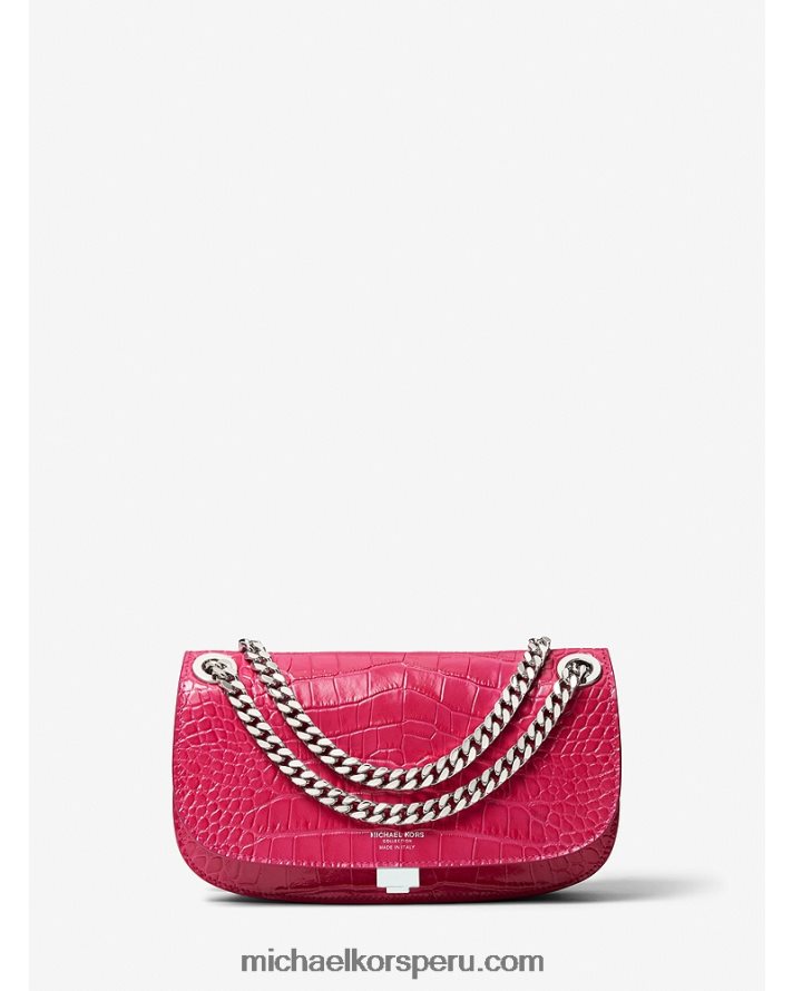 Z48V3807 fucsia unisexo Michael Kors bolso sobre mini colección christie de piel repujada de cocodrilo
