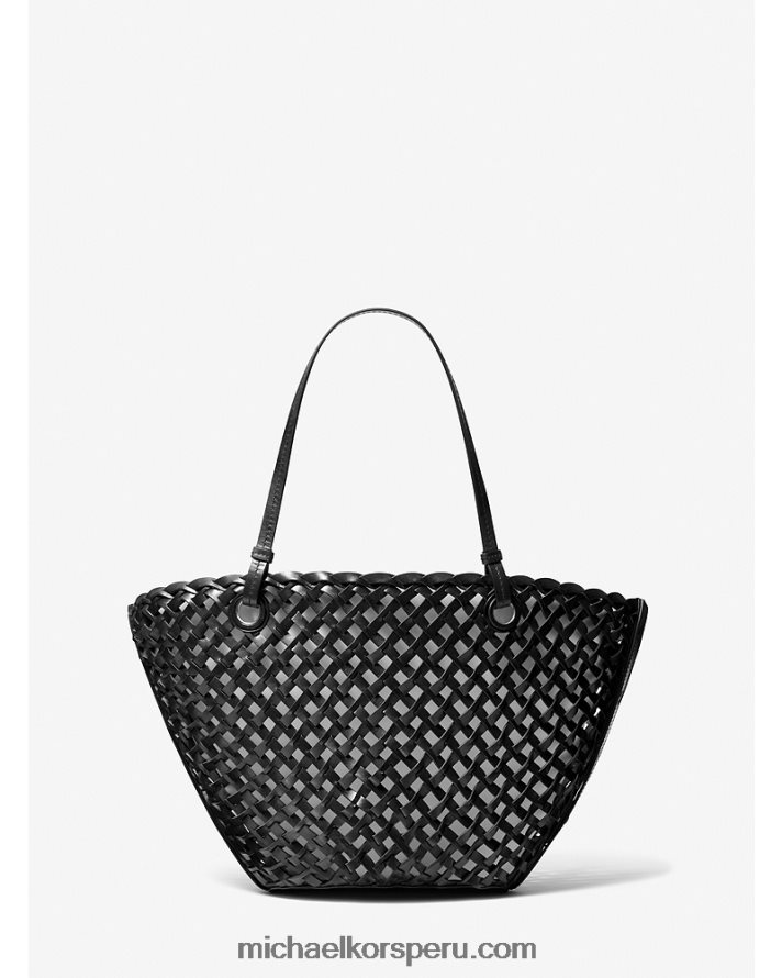 Z48V3773 negro unisexo Michael Kors bolso tote colección isabella mediano de piel tejida a mano