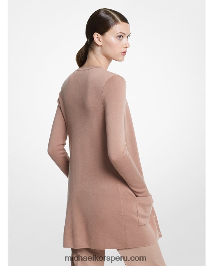 Z48V3684 bronceado unisexo Michael Kors cárdigan de cachemira de la colección Bette