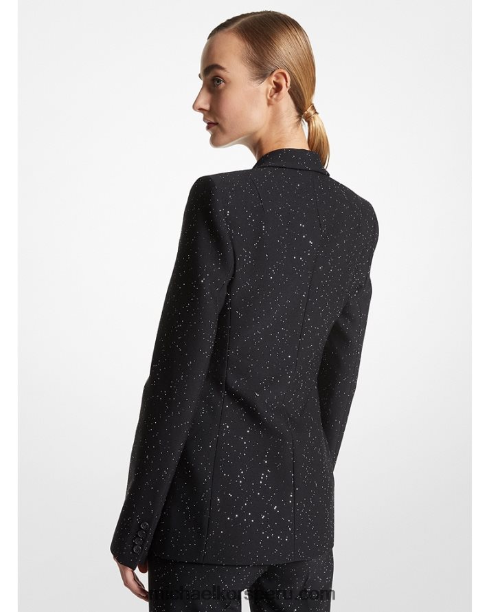 Z48V3407 negro/plata unisexo Michael Kors blazer de lana stretch con lentejuelas collection georgina
