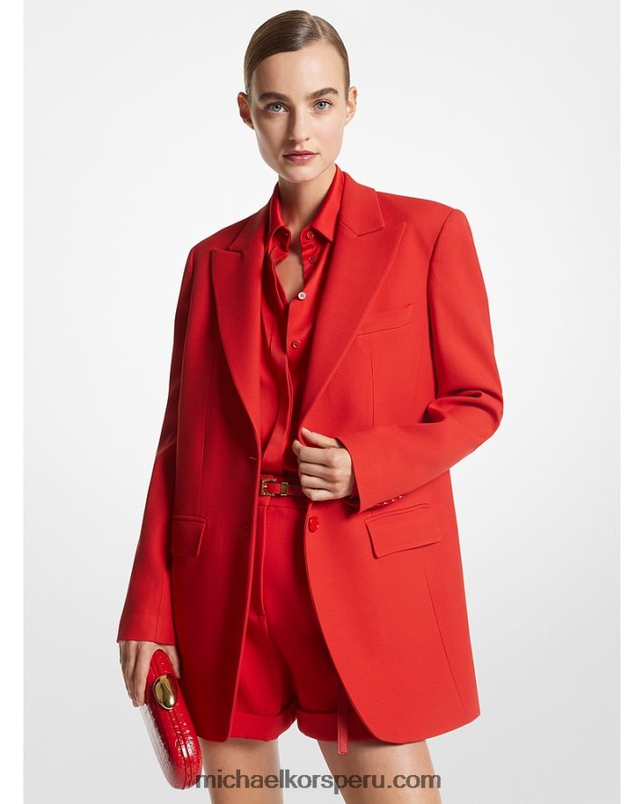 Z48V3494 amapola unisexo Michael Kors blazer boyfriend doble crepe sable colección