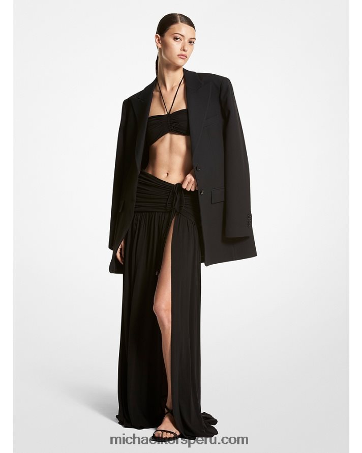 Z48V3498 negro unisexo Michael Kors blazer boyfriend doble crepe sable colección