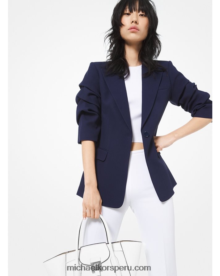 Z48V3723 marítimo unisexo Michael Kors blazer con manga aplastada doble crepe sable collection