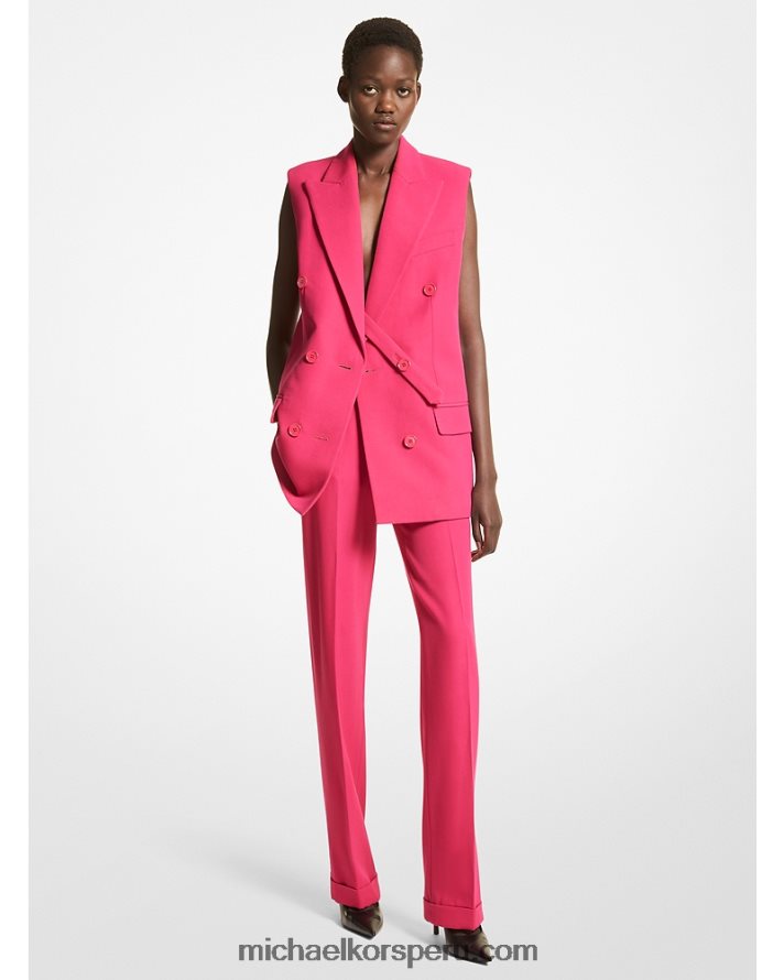 Z48V3760 fucsia unisexo Michael Kors blazer sin mangas de gabardina de lana collection