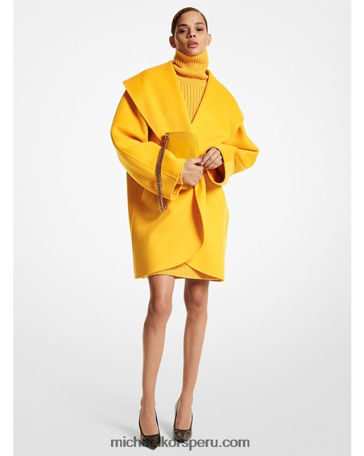 Z48V3633 maravilla unisexo Michael Kors abrigo de embrague melton de lana de doble cara de la colección