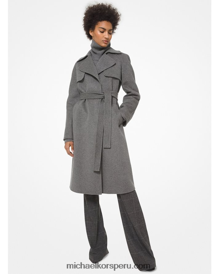 Z48V3710 banquero gris unisexo Michael Kors colección jennifer gabardina melton de lana