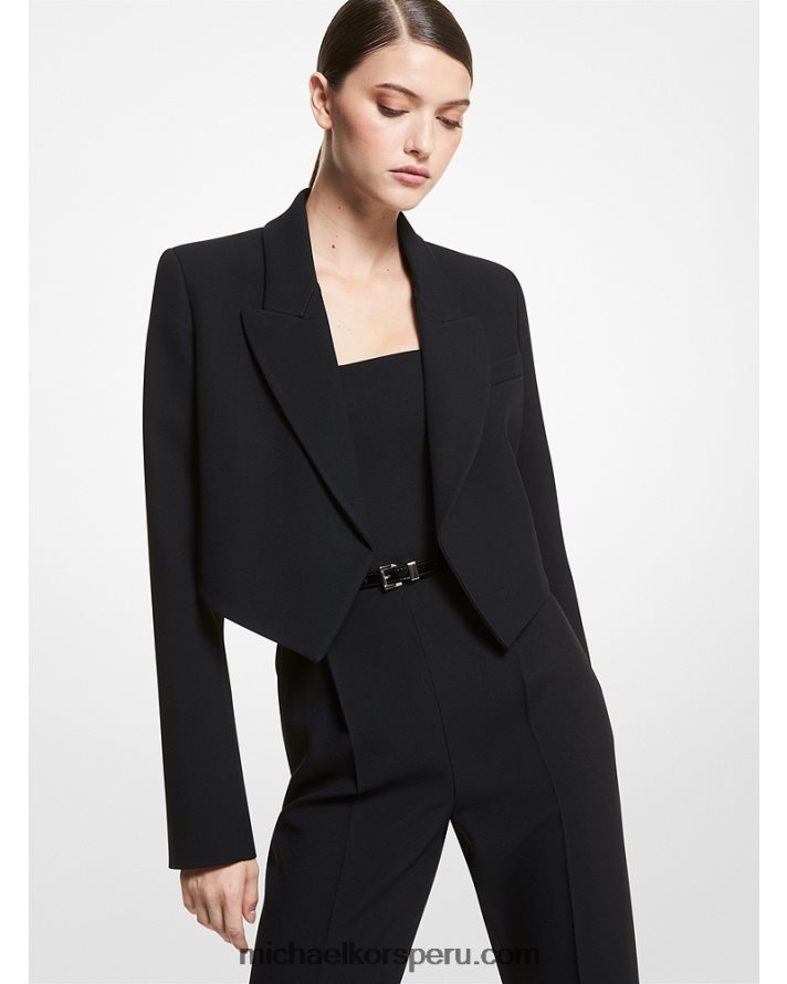 Z48V3739 negro unisexo Michael Kors chaqueta bolero de doble crepé de sable de la colección