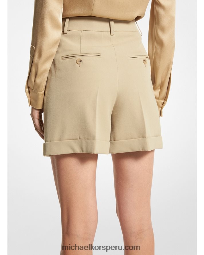 Z48V3484 duna unisexo Michael Kors shorts de colección en gabardina de lana con puños plisados