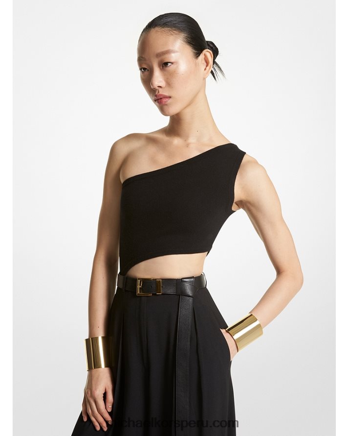 Z48V3397 negro unisexo Michael Kors body de cashmere elástico con aberturas asimétricas de collection