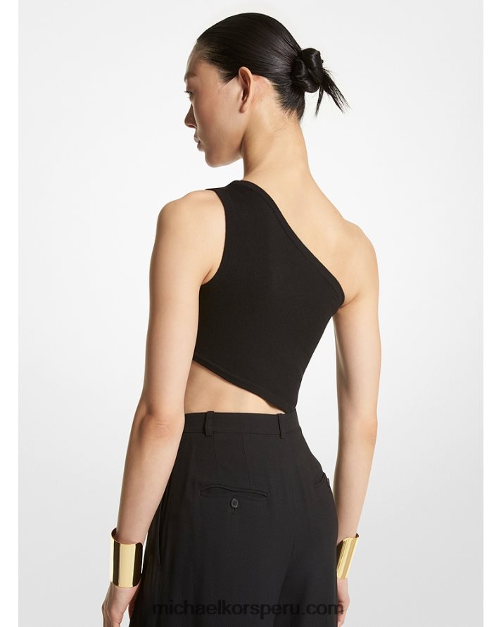 Z48V3397 negro unisexo Michael Kors body de cashmere elástico con aberturas asimétricas de collection