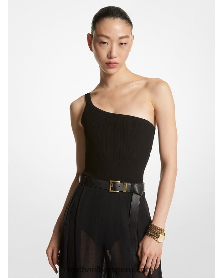 Z48V3398 negro unisexo Michael Kors body asimétrico de viscosa elástica collection