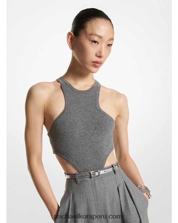 Z48V3534 banquero gris unisexo Michael Kors body de cashmere elástico con aberturas Collection