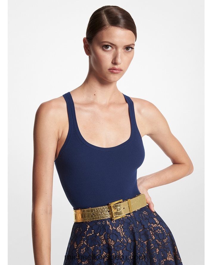 Z48V3572 Armada unisexo Michael Kors body con espalda nadadora de viscosa elástica de canalé