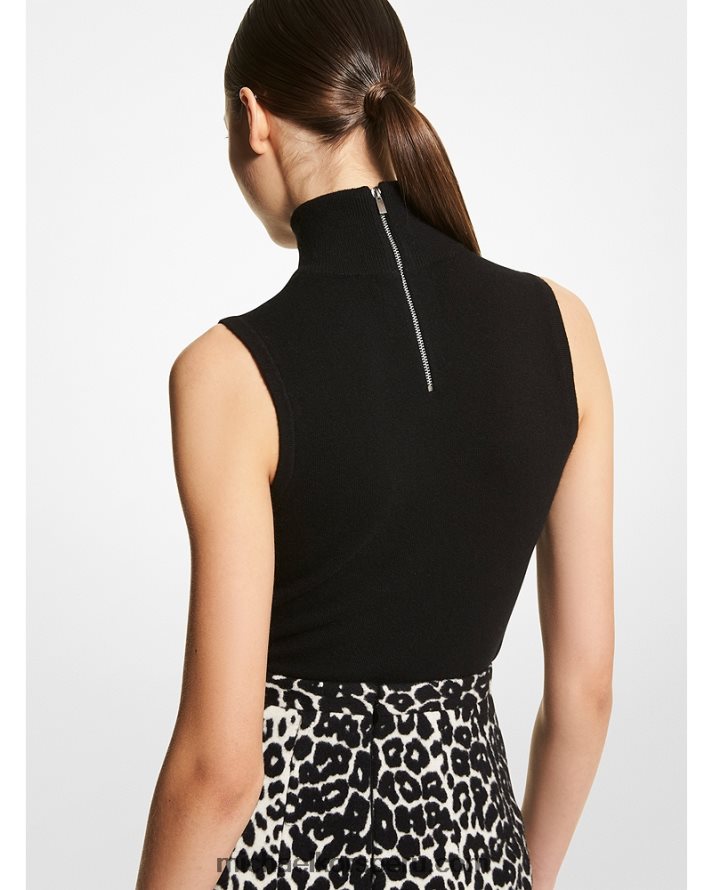 Z48V3607 negro unisexo Michael Kors body de mezcla de cashmere con cuello alto de Collection