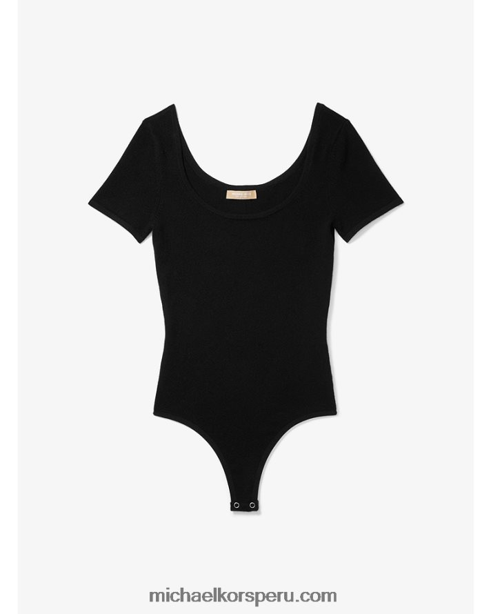 Z48V3729 negro unisexo Michael Kors body de cashmere con cuello redondo de la colección
