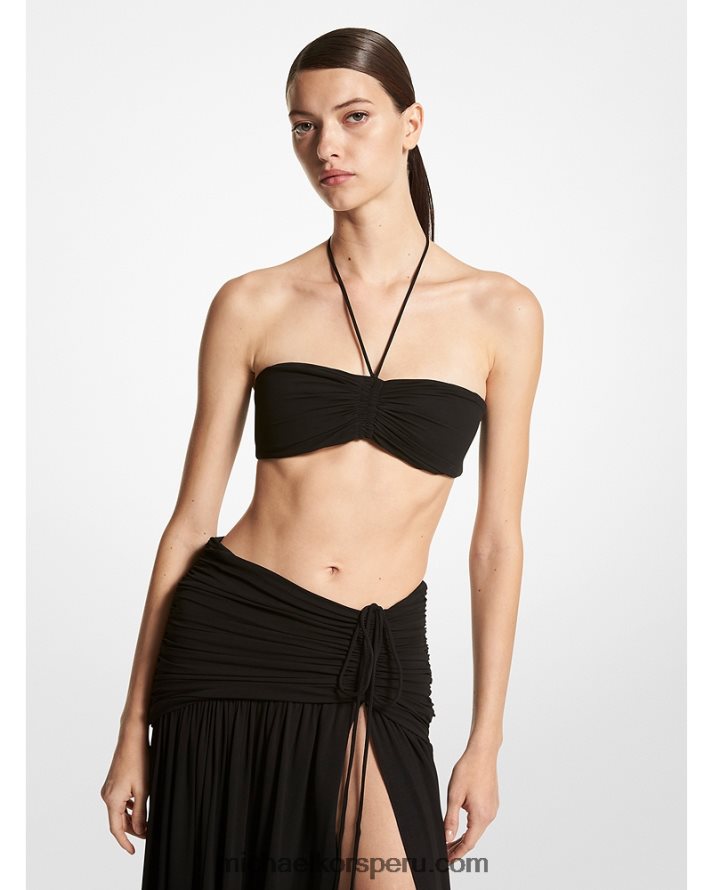 Z48V3401 negro unisexo Michael Kors colección halter jersey mate bandeau