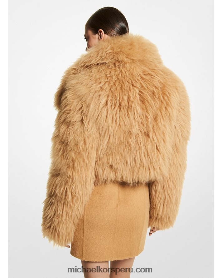 Z48V3629 camello unisexo Michael Kors colección bolero de punto de borrego