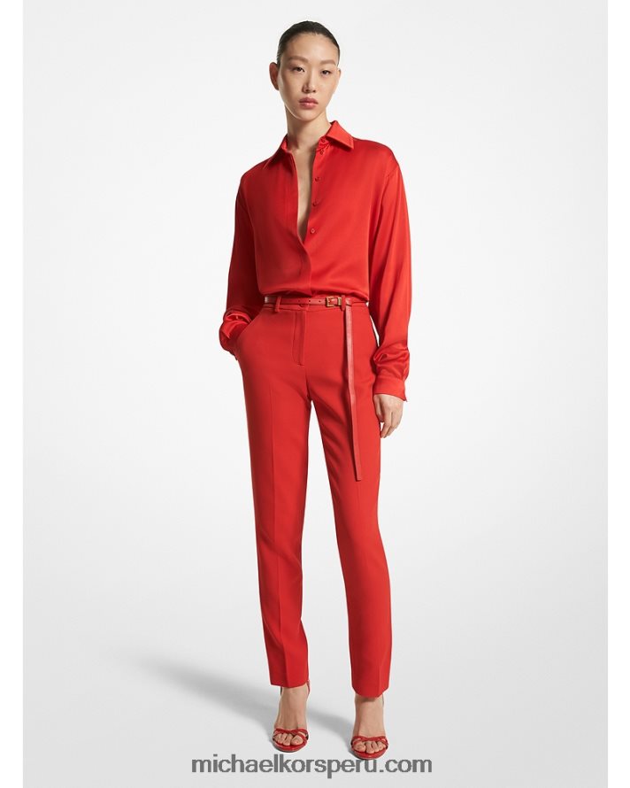 Z48V3503 amapola unisexo Michael Kors pantalones samantha doble crepe sable de la colección