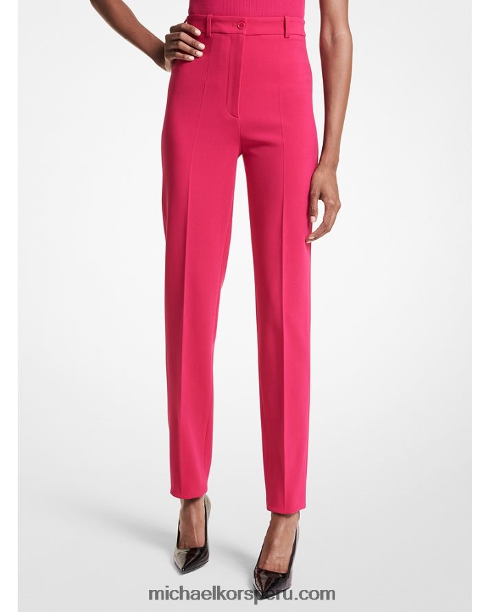 Z48V3643 fucsia unisexo Michael Kors pantalones pitillo de talle alto en crepé elástico samantha de collection samantha